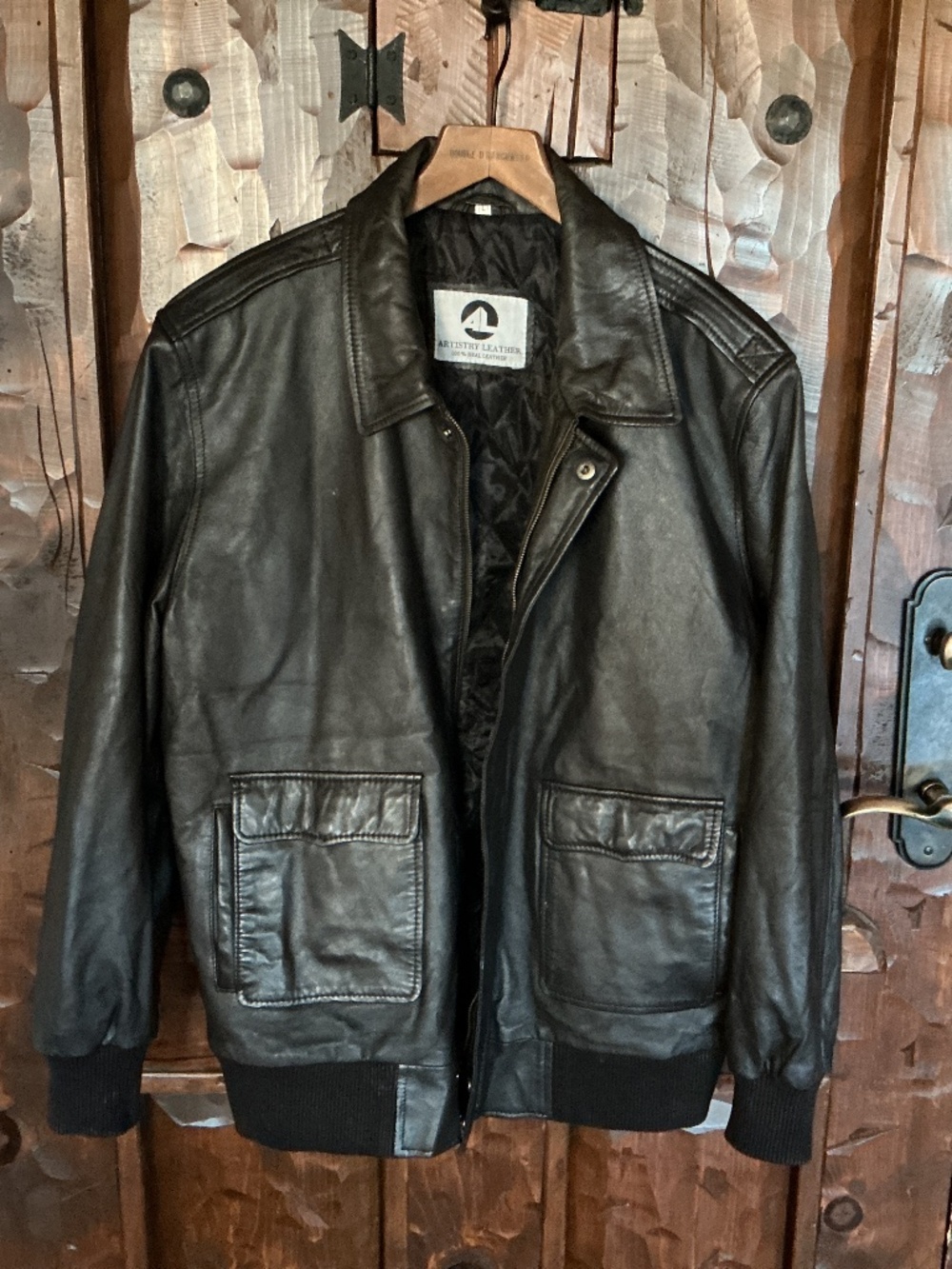 Artistry Leather Deep BROWN Vintage Leather Jacket - Large